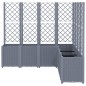 vidaXL Pflanzkübel mit Rankgitter Grau 160x160x140 cm PP vidaXL Pflanzkübel mit Rankgitter Grau 160x160x140 cm PP