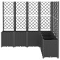 vidaXL Pflanzkübel mit Rankgitter Schwarz 160x160x140 cm PP vidaXL Pflanzkübel mit Rankgitter Schwarz 160x160x140 cm PP