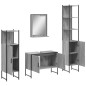 vidaXL 4-tlg. Badmöbel-Set Grau Sonoma Holzwerkstoff vidaXL 4-tlg. Badmöbel-Set Grau Sonoma Holzwerkstoff