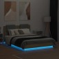 vidaXL Bettgestell mit Kopfteil & LED-Leuchten Sonoma-Eiche 140x190cm vidaXL Bettgestell mit Kopfteil & LED-Leuchten Sonoma-Eiche 140x190cm