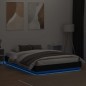 vidaXL Bettgestell mit LED Schwarz 150x200 cm vidaXL Bettgestell mit LED Schwarz 150x200 cm