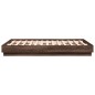 vidaXL Bettgestell mit LED Braun Sonoma-Eiche 135x190 cm vidaXL Bettgestell mit LED Braun Sonoma-Eiche 135x190 cm