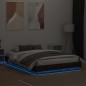 vidaXL Bettgestell mit LED Braun Eiche-Optik 160x200 cm vidaXL Bettgestell mit LED Braun Eiche-Optik 160x200 cm