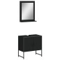 vidaXL 2-tlg. Badmöbel-Set Schwarz Holzwerkstoff vidaXL 2-tlg. Badmöbel-Set Schwarz Holzwerkstoff