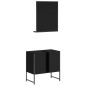vidaXL 2-tlg. Badmöbel-Set Schwarz Holzwerkstoff vidaXL 2-tlg. Badmöbel-Set Schwarz Holzwerkstoff