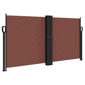 vidaXL Seitenmarkise Ausziehbar Braun 120x600 cm
