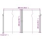 vidaXL Seitenmarkise Ausziehbar Schwarz 200x600 cm