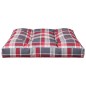 vidaXL Palettenkissen Rot Karomuster 80x80x12 cm Stoff vidaXL Palettenkissen Rot Karomuster 80x80x12 cm Stoff