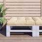 vidaXL Palettenkissen Beige 80x80x12 cm Stoff vidaXL Palettenkissen Beige 80x80x12 cm Stoff