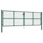 vidaXL Mesh-Gartentor Stahl 400 x 125 cm Grün vidaXL Mesh-Gartentor Stahl 400 x 125 cm Grün