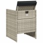vidaXL Gartenstühle mit Kissen 4 Stk. Hellgrau Poly Rattan vidaXL Gartenstühle mit Kissen 4 Stk. Hellgrau Poly Rattan