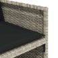 vidaXL Gartenstühle mit Kissen 4 Stk. Hellgrau Poly Rattan vidaXL Gartenstühle mit Kissen 4 Stk. Hellgrau Poly Rattan