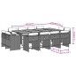 vidaXL 13-tlg. Garten-Essgruppe mit Kissen Hellgrau Poly Rattan vidaXL 13-tlg. Garten-Essgruppe mit Kissen Hellgrau Poly Rattan