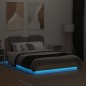 vidaXL Bettgestell mit Kopfteil & LED-Leuchten Sonoma-Eiche 135x190cm vidaXL Bettgestell mit Kopfteil & LED-Leuchten Sonoma-Eiche 135x190cm