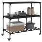 vidaXL Küchenwagen Schwarz 100x50x95 cm Holzwerkstoff vidaXL Küchenwagen Schwarz 100x50x95 cm Holzwerkstoff