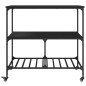 vidaXL Küchenwagen Schwarz 100x50x95 cm Holzwerkstoff vidaXL Küchenwagen Schwarz 100x50x95 cm Holzwerkstoff