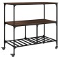 vidaXL Küchenwagen Braun Eichen-Optik 100x50x95 cm Holzwerkstoff vidaXL Küchenwagen Braun Eichen-Optik 100x50x95 cm Holzwerkstoff