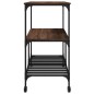 vidaXL Küchenwagen Braun Eichen-Optik 100x50x95 cm Holzwerkstoff vidaXL Küchenwagen Braun Eichen-Optik 100x50x95 cm Holzwerkstoff