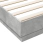 vidaXL Bettgestell Betongrau 200x200 cm Holzwerkstoff vidaXL Bettgestell Betongrau 200x200 cm Holzwerkstoff