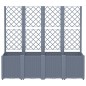 vidaXL Pflanzkübel mit Rankgitter Grau 160x40x140 cm PP vidaXL Pflanzkübel mit Rankgitter Grau 160x40x140 cm PP