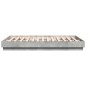 vidaXL Bettgestell mit LED Betongrau 140x200 cm vidaXL Bettgestell mit LED Betongrau 140x200 cm