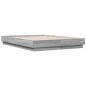 vidaXL Bettgestell mit LED Grau Sonoma-Eiche 140x190 cm vidaXL Bettgestell mit LED Grau Sonoma-Eiche 140x190 cm