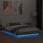 vidaXL Bettgestell mit LED Grau Sonoma-Eiche 140x190 cm vidaXL Bettgestell mit LED Grau Sonoma-Eiche 140x190 cm