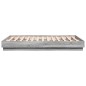 vidaXL Bettgestell mit LED Grau Sonoma-Eiche 135x190 cm vidaXL Bettgestell mit LED Grau Sonoma-Eiche 135x190 cm
