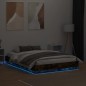 vidaXL Bettgestell mit LED Räuchereiche 120x190 cm vidaXL Bettgestell mit LED Räuchereiche 120x190 cm
