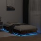 vidaXL Bettgestell mit LED Räuchereiche 90x190 cm vidaXL Bettgestell mit LED Räuchereiche 90x190 cm