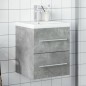 vidaXL Waschbeckenunterschrank mit Einbaubecken Betongrau vidaXL Waschbeckenunterschrank mit Einbaubecken Betongrau