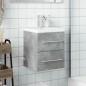 vidaXL Waschbeckenunterschrank mit Einbaubecken Betongrau vidaXL Waschbeckenunterschrank mit Einbaubecken Betongrau