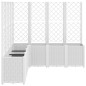 vidaXL Pflanzkübel mit Rankgitter Weiß 160x160x140 cm PP vidaXL Pflanzkübel mit Rankgitter Weiß 160x160x140 cm PP