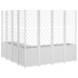 vidaXL Pflanzkübel mit Rankgitter Weiß 160x160x140 cm PP vidaXL Pflanzkübel mit Rankgitter Weiß 160x160x140 cm PP