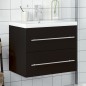 vidaXL Waschbeckenunterschrank mit Einbaubecken Schwarz vidaXL Waschbeckenunterschrank mit Einbaubecken Schwarz