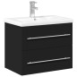 vidaXL Waschbeckenunterschrank mit Einbaubecken Schwarz vidaXL Waschbeckenunterschrank mit Einbaubecken Schwarz