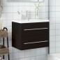 vidaXL Waschbeckenunterschrank mit Einbaubecken Schwarz vidaXL Waschbeckenunterschrank mit Einbaubecken Schwarz