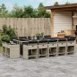 vidaXL 15-tlg. Garten-Essgruppe mit Kissen Hellgrau Poly Rattan vidaXL 15-tlg. Garten-Essgruppe mit Kissen Hellgrau Poly Rattan