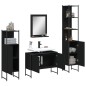 vidaXL 4-tlg. Badmöbel-Set Schwarz Holzwerkstoff vidaXL 4-tlg. Badmöbel-Set Schwarz Holzwerkstoff