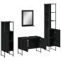 vidaXL 4-tlg. Badmöbel-Set Schwarz Holzwerkstoff vidaXL 4-tlg. Badmöbel-Set Schwarz Holzwerkstoff