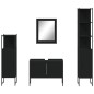 vidaXL 4-tlg. Badmöbel-Set Schwarz Holzwerkstoff vidaXL 4-tlg. Badmöbel-Set Schwarz Holzwerkstoff