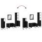 vidaXL 4-tlg. Badmöbel-Set Schwarz Holzwerkstoff vidaXL 4-tlg. Badmöbel-Set Schwarz Holzwerkstoff