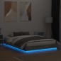 vidaXL Bettgestell mit LED Betongrau 150x200 cm vidaXL Bettgestell mit LED Betongrau 150x200 cm