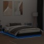vidaXL Bettgestell mit LED Schwarz 140x200 cm vidaXL Bettgestell mit LED Schwarz 140x200 cm