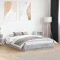 vidaXL Bettgestell mit LED Betongrau 140x190 cm vidaXL Bettgestell mit LED Betongrau 140x190 cm