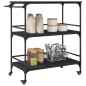 vidaXL Küchenwagen Schwarz 100,5x50x105 cm Holzwerkstoff vidaXL Küchenwagen Schwarz 100,5x50x105 cm Holzwerkstoff