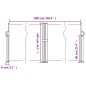 vidaXL Seitenmarkise Ausziehbar Anthrazit 140x600 cm vidaXL Seitenmarkise Ausziehbar Anthrazit 140x600 cm