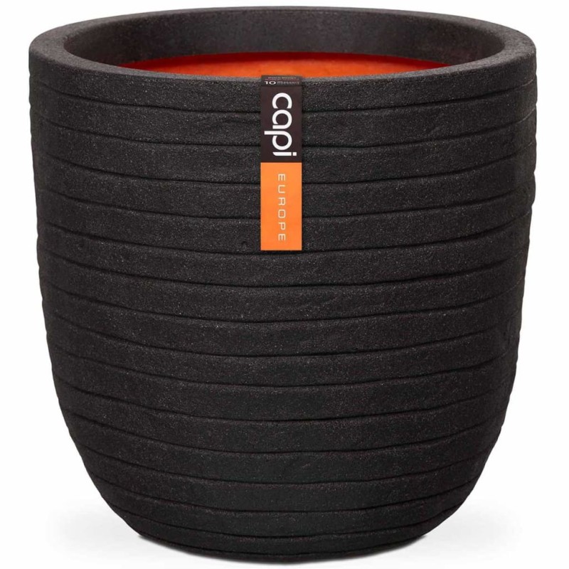 Capi Blumentopf Nature Row Oval 35 x 34 cm Schwarz PKBLRO932 Capi Blumentopf Nature Row Oval 35 x 34 cm Schwarz PKBLRO932
