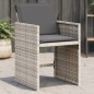 vidaXL Gartenstühle mit Kissen 4 Stk. Hellgrau Poly Rattan vidaXL Gartenstühle mit Kissen 4 Stk. Hellgrau Poly Rattan