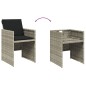 vidaXL 11-tlg. Garten-Essgruppe mit Kissen Hellgrau Poly Rattan vidaXL 11-tlg. Garten-Essgruppe mit Kissen Hellgrau Poly Rattan